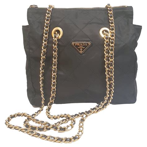 prada chain shoulder bag expandable|prada vintage nylon bag.